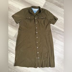 Tommy Hilfiger Women’s  Brown Casual Button Down dress. Size 16